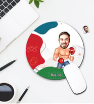 Kişiye Özel Karikatür Boksör Tasarımlı Mouse Pad 084