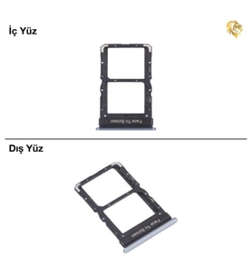 Xiaomi Mi 10 Lite Uyumlu Sim İç Yuvası Çiftli Beyaz Sim Kart Tepsisi Sim Kızağı Sim Çekmecesi