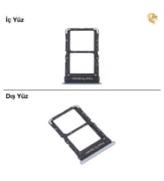 Xiaomi Mi 10 Lite Uyumlu Sim İç Yuvası Çiftli Beyaz Sim Kart Tepsisi Sim Kızağı Sim Çekmecesi