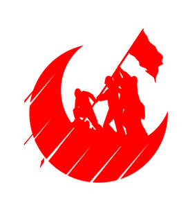 Çanakkale Zaferi Oto Sticker, Araba Sticker 17x17 Cm Kırmızı