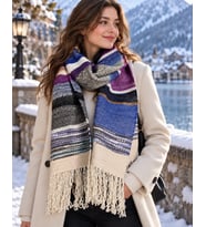 Çok Renkli, El Dokuması Atkı, Kilim Dokuması Yünlü Atkı, Tasarım, Şık Kaşkol, Moli Tasarım