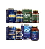Nutraxin Collagen 30 Tablet & Ginkgo Biloba & Omega-3 2000 Mg & Vitamin Max C D Zinc
