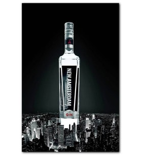 Cakatablo New Amsterdam Cin ve Şehirde Gece  MDF Tablo