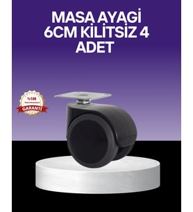 Mey İthalat® Çok Amaçlı Kilitsiz Masa Ayağı Tekerleği 6 cm
