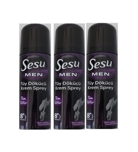 Sesu Erkek Tüy Dökücü Krem Sprey 150 Ml 8690605063160 3 Lü Paket