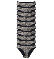 Mulvxbrf Brf02 10 Adet Leopar Desenli Likralı Yumuşak Dokulu Kadın Slip Külot (Mulvix)