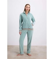 Amora Secret Kadife Dokulu Uzun Kollu Sweatshirt Ve Pantolon Takımı