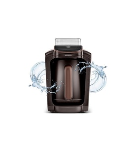 Hatır Otomatik Su Alma Hazneli Türk Kahve Makinesi 5 Fincan Kapasiteli Walnut Brown (Kahverengi)