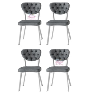 Simge Metal Sandalye Renkli Ayak 4 Lü Set Cafe,Restaurant,Mutfak,Salon,Yemek Odası Sandalyesi