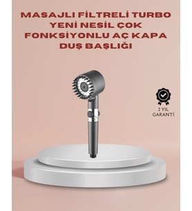 Filtreli Masaj Özellikli Duş Başlığı Aç Kapa Tuşlu