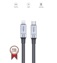 Torima U15 Siyah 3.0A TYPE-C TO LIGHTINING Şarj-Data Kablosu 1metre (Beyaz)