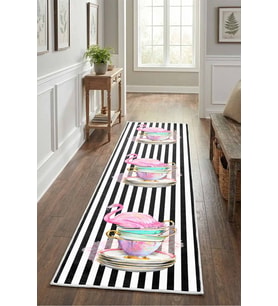 Fincanlı Flamingo Yıkanabilir Yolluk
