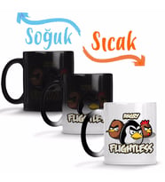 Angry Flightless Sihirli Kupa Bardak Porselen