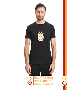 Galatasaray Orijinal Lisanslı Arma T-Shirt (Siyah)