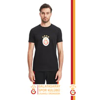 Galatasaray Orijinal Lisanslı Arma T-Shirt (Siyah)