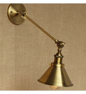 MYLİGHTS ESKİTME İKİ MAFSALI AKROBATİK APLİK OKUMA LAMBASI   (Eskitme Altın)