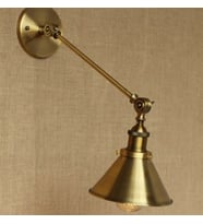 MYLİGHTS ESKİTME İKİ MAFSALI AKROBATİK APLİK OKUMA LAMBASI   (Eskitme Altın)