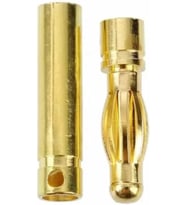 Çift 4mm Altın Kaplama Banana Dişi Erkek Soket 40a Pil Batarya Lion Bullet Plug Kablo Konnektör