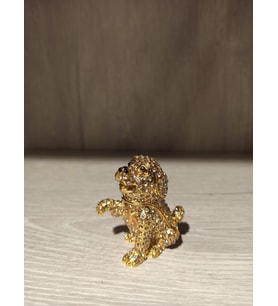 Swarovski Taşlı Köpek Mücevherlik / Dekoratif Biblo (Beyaz)