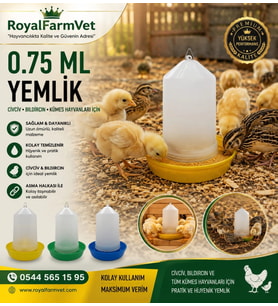 Tavuk,Bıldırcın ve Civciv Yemlik 0,75 Litre Karışık Renkli (3 Adet)
