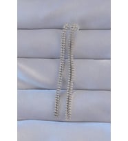 Pirinç Gümüş Renk Zirkon Taşlı Su Yolu Model Küpe - TJ-BKP9146