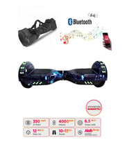 Elektrikli Kaykay Hoverboard Full Ledli Bluetooth Hoparlörlü 6.5 Inch Çanta Hediyeli D12