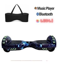 Elektrikli Kaykay Hoverboard Full Ledli Bluetooth Hoparlörlü 6.5 Inch Çanta Hediyeli D12