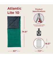 Coleman Atlantic Lite 10 Uyku Tulumu, Hafif Yazlık Uyku Tulumu