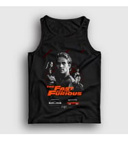 Presmono Unisex Siyah Paul Walker Fast And Furious Hızlı Ve Öfkeli Atlet 433898tt
