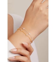 Elika Silver Zirkon Taşlı Zarif 925 Ayar Gümüş İkili Set
