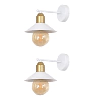 Şık Eskitme Beyaz Duvar Aplikleri, Modern Tasarım, 2’li Set