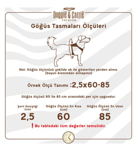 Doggie Konforlu Dokumadan El Yapımı Ronin Model Köpek Göğüs Tasması M-2x45-55cm - Orange