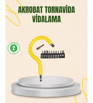 12 Parça Akrobat Vidalama Uç Seti Esnek Dar Alan Kullanım