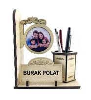 Kişiye Özel Fotoğraflı Masa İsimliği