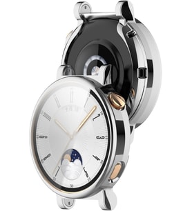 Huawei Watch GT 6 41mm Silikon Parlak Renkli Ekran Koruyuculu Kasa Koruyucu (42m (Gümüş)