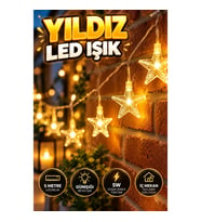 5 Metre Yıldız LED Dekoratif Aydınlatma – Günışığı Beyaz 5W İç Mekan Işık