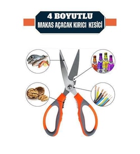 TransForMacion Kuhn 4 Boyutlu Mutfak Makası Açacak Kırıcı Kesici 715964