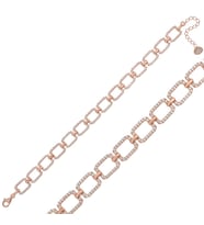 Gümüş Rose Kare Taşlı Bayan Bileklik SL4185