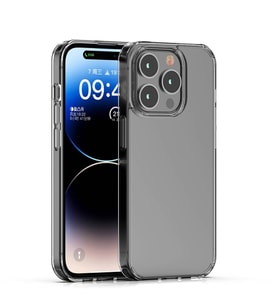 iPhone 15 Pro Max Kılıf Coss Şeffaf Sert Silikon Kılıf (Renksiz)