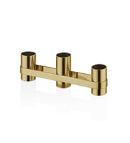 Satürn - Şamdan - 3 lü - Titanyum Gold