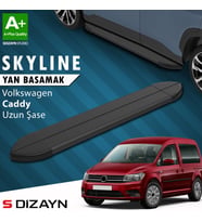 S-Dizayn VW Caddy 3 Uzun Şase Skyline Siyah Yan Basamak 223 Cm 2004-2020 A+ Kalite