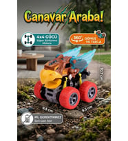 Kartal Temalı Canavar Araba - 360 Derece Takla Atan Atalet Motorlu Monster Truck Oyuncak