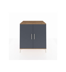 Kronos Şifonyer 2 Raflı 2 Kapaklı 88x59x96 Çam-Antrasit