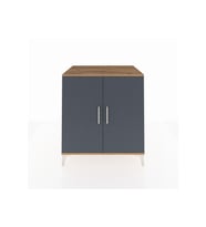 Kronos Şifonyer 2 Raflı 2 Kapaklı 88x59x96 Çam-Antrasit