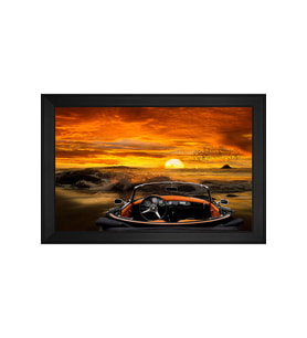 Manzara Temalı Kanvas Tablo 80 x 110 cm Siyah Çerçeve