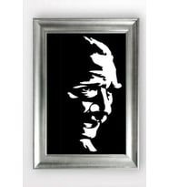 Gümüş Çerçeveli Atatürk Tablo cv1128