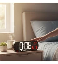 Akıllı LED Dijital Alarm Saat – Sıcaklık ve Tarih Göstergeli, Büyük Ekranlı Masa Saati