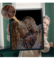 Kişiye Özel 99 Dilde Seni Seviyorum Yazılarından Oluşan Fotoğraf Çerçeveli Tablo (Sevgiliye Hediye, Sevgililer Günü Hediyesi)