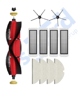 ROBOROCK  S50 – S55 –S5 MAX – S6 – S6 MAXV Uyumlu 1 Ana Fırça 2 Yan Fırça 4 Filtre 4 Mop PKT-iasgf0000696