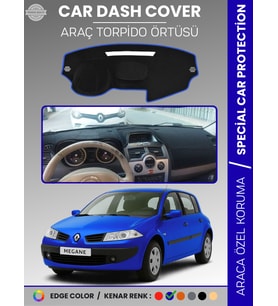 RENAULT MEGANE 2 NAVİGASYONSUZ (2003-2009) Torpido Örtüsü Ön Göğüs Halı Torpido Koruma Araca Özel